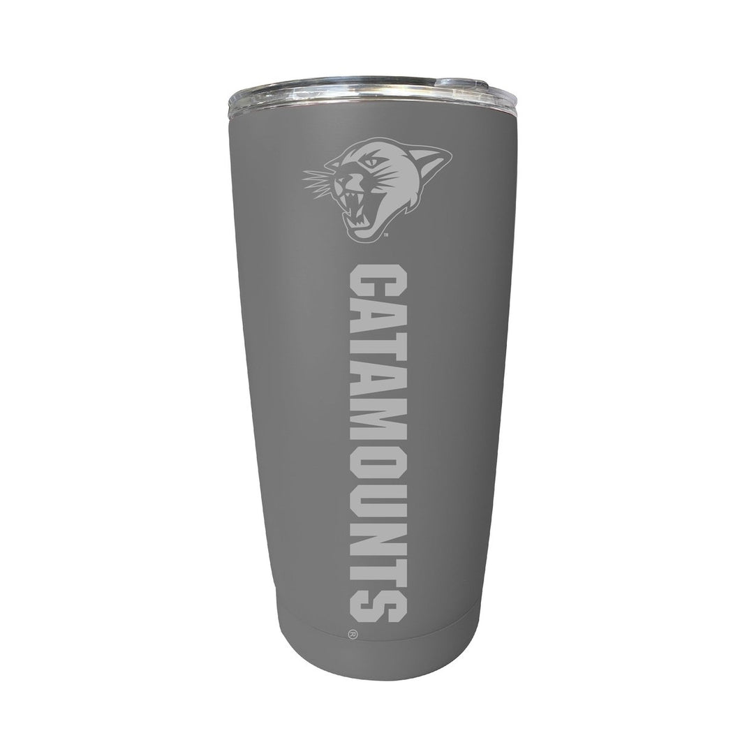 Vermont Catamounts 16 oz Stainless Steel Etched Tumbler - Choose Your Color Image 1