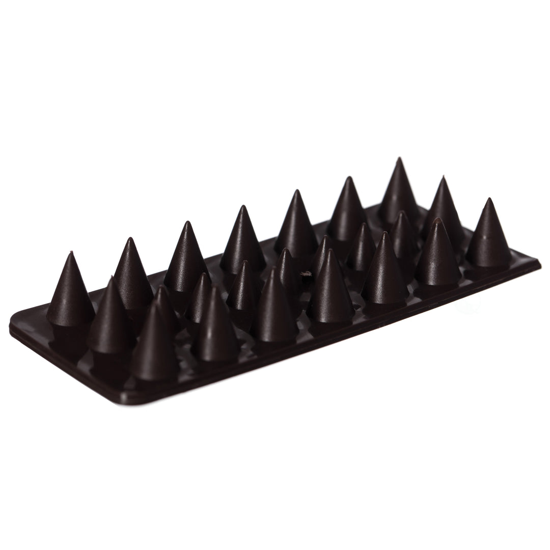 Outdoor Plastic Repellent Wall Defender Fence Spikes for Birds, 10 Pack Brown Image 4