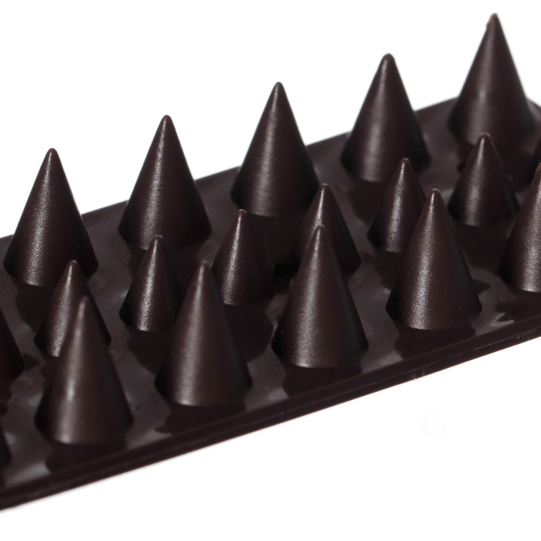 Outdoor Plastic Repellent Wall Defender Fence Spikes for Birds, 10 Pack Brown Image 7