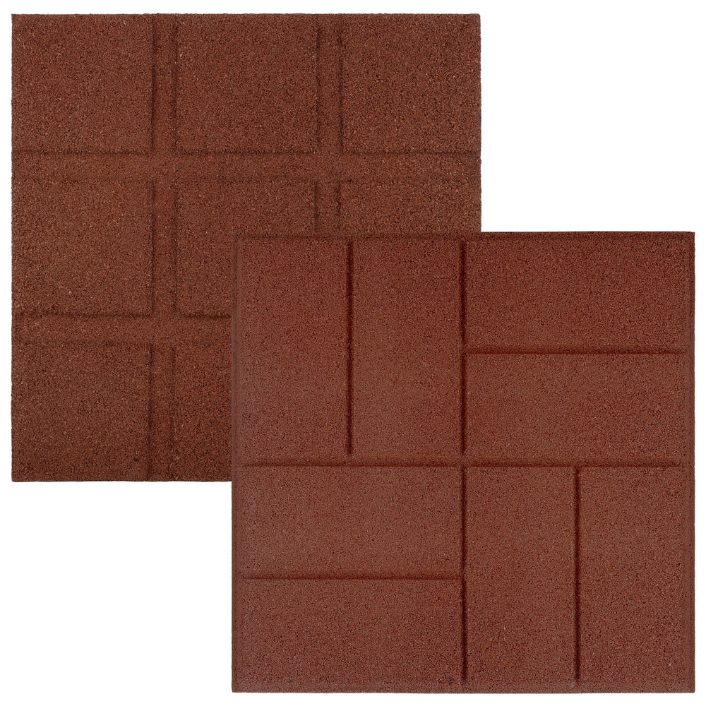 Deck Tiles 8-Pack - Dual-Sided Outdoor Flooring Tile - 28SQFT Rubber Pavers for Outside Patio, Garden Walkway, Balcony, Image 2