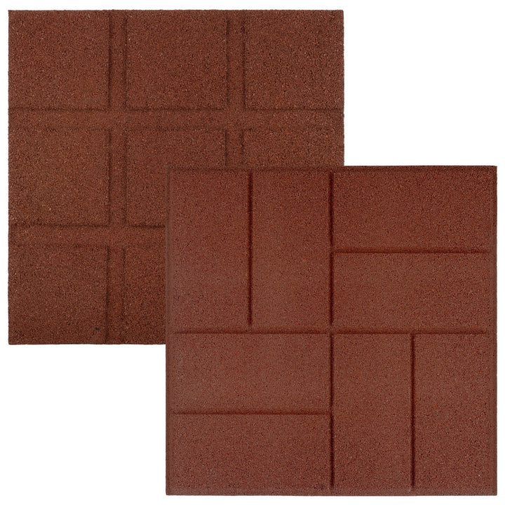 Deck Tiles 8-Pack - Dual-Sided Outdoor Flooring Tile - 28SQFT Rubber Pavers for Outside Patio, Garden Walkway, Balcony, Image 2