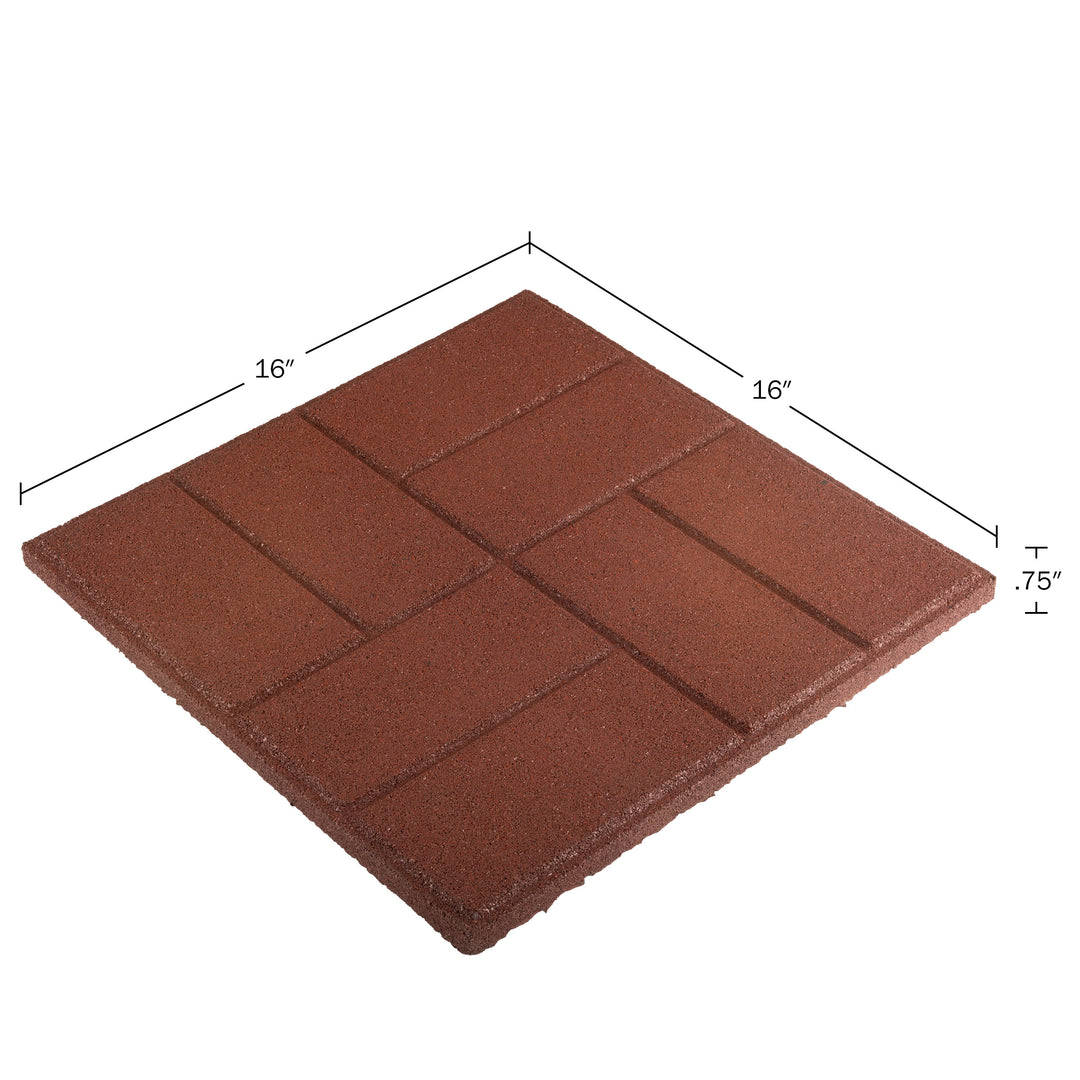 Pure Garden Rubber Deck Tiles 8-Pack Outdoor Flooring 28SQFT Dual-Sided Pavers Image 4