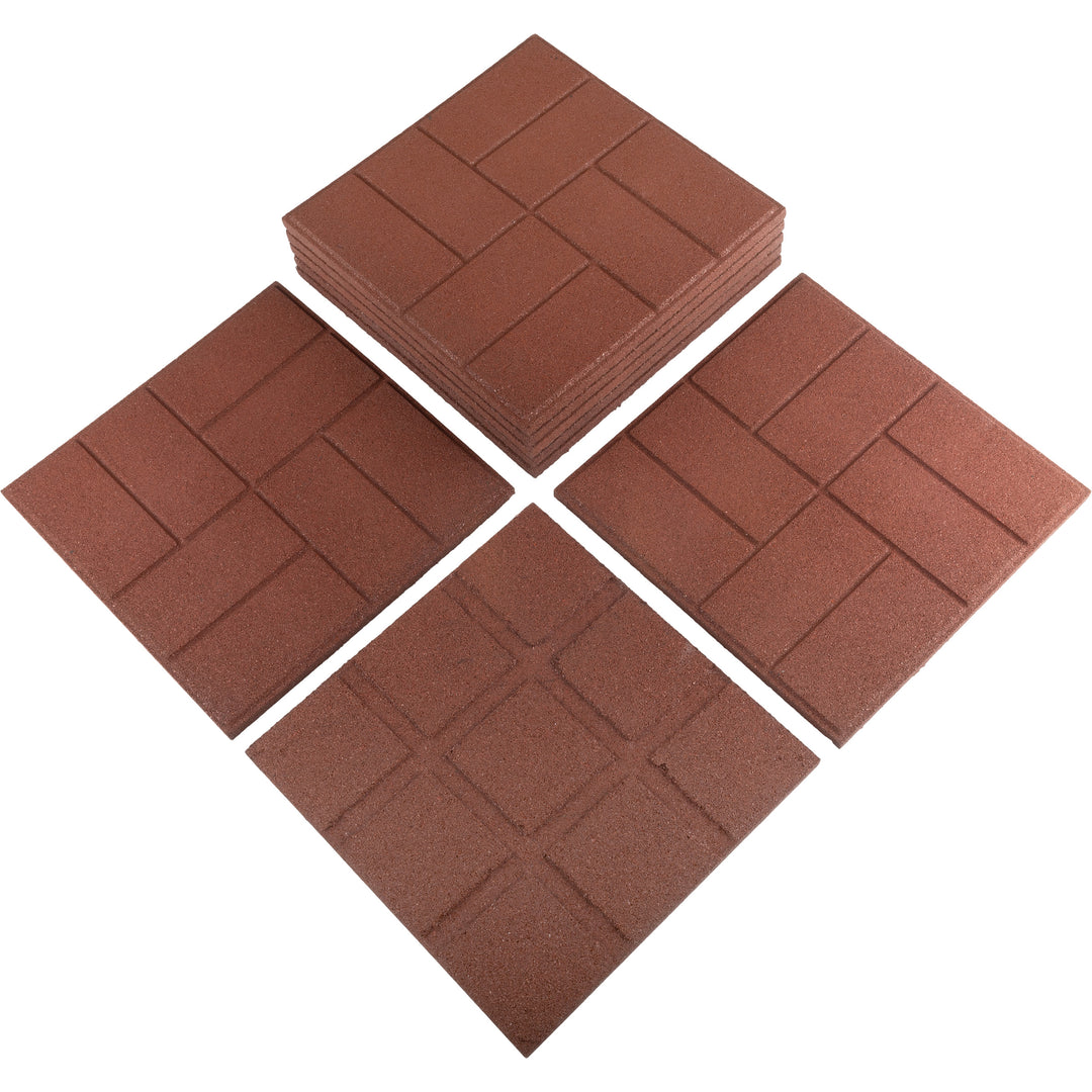 Deck Tiles 8-Pack - Dual-Sided Outdoor Flooring Tile - 28SQFT Rubber Pavers for Outside Patio, Garden Walkway, Balcony, Image 6