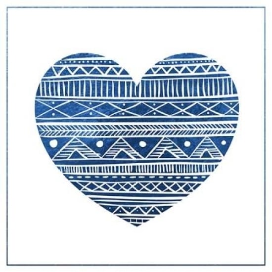 Indigo Tribal Heart 1 Poster Print by Brown Victoria Brown-VARPDXVBSQ078A Image 2