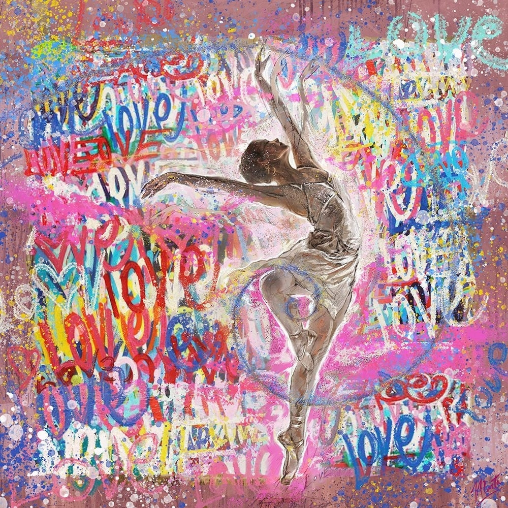 Graffiti Ballerina 2 Poster Print - Marta Wiley-VARPDXW1311D Image 1