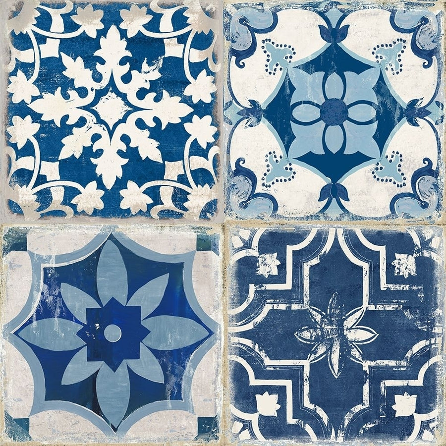 Indigo Mosaic Tile I Poster Print by Aimee Wilson-VARPDXWL291A Image 1