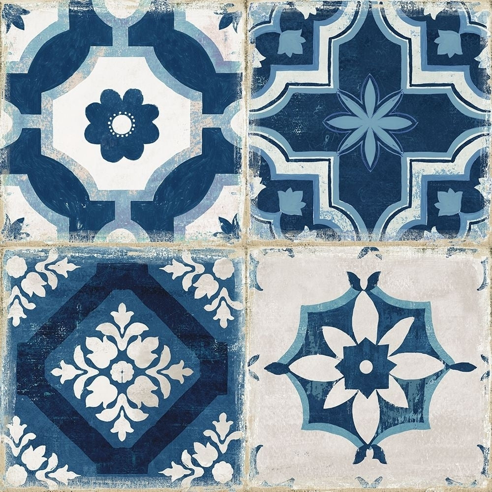 Indigo Mosaic Tile II Poster Print by Aimee Wilson-VARPDXWL292A Image 1