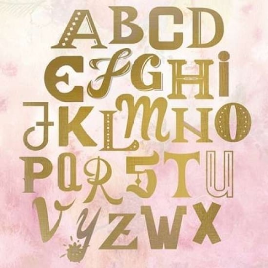 ABC Pink Poster Print by Kimberly Allen-VARPDXKASQ365B Image 1