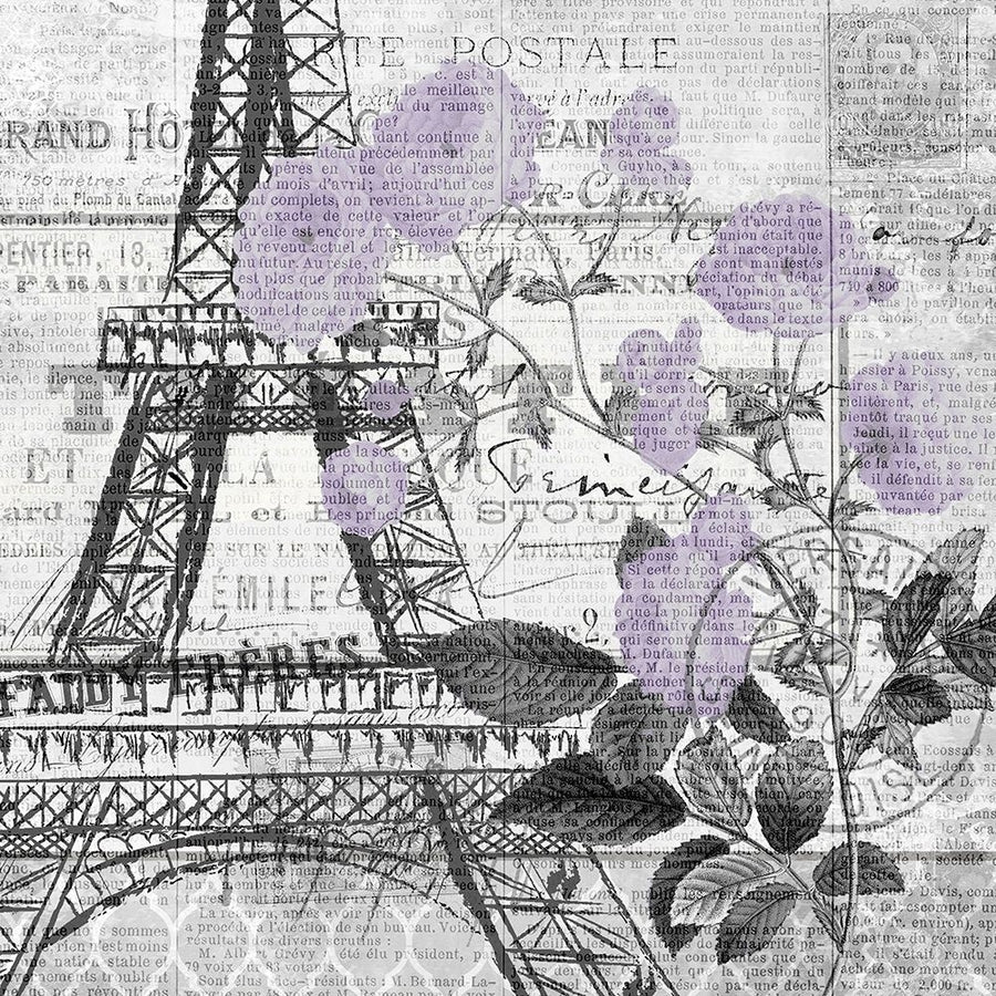 Paris Script Purple 1 Poster Print by Allen Kimberly-VARPDXKASQ993A Image 1