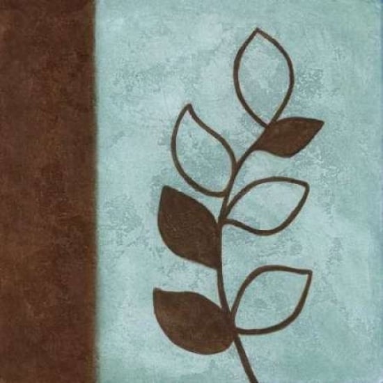 Brown Leaves Square - Left Poster Print by Kristin Emery-VARPDXKESQ010B Image 1