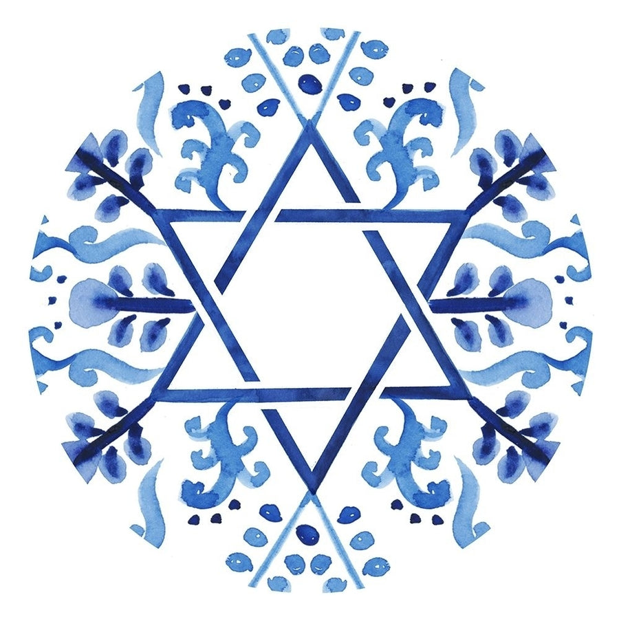 Indigo Hanukkah Collection C Poster Print - Victoria Borges-VARPDXL000563C Image 1