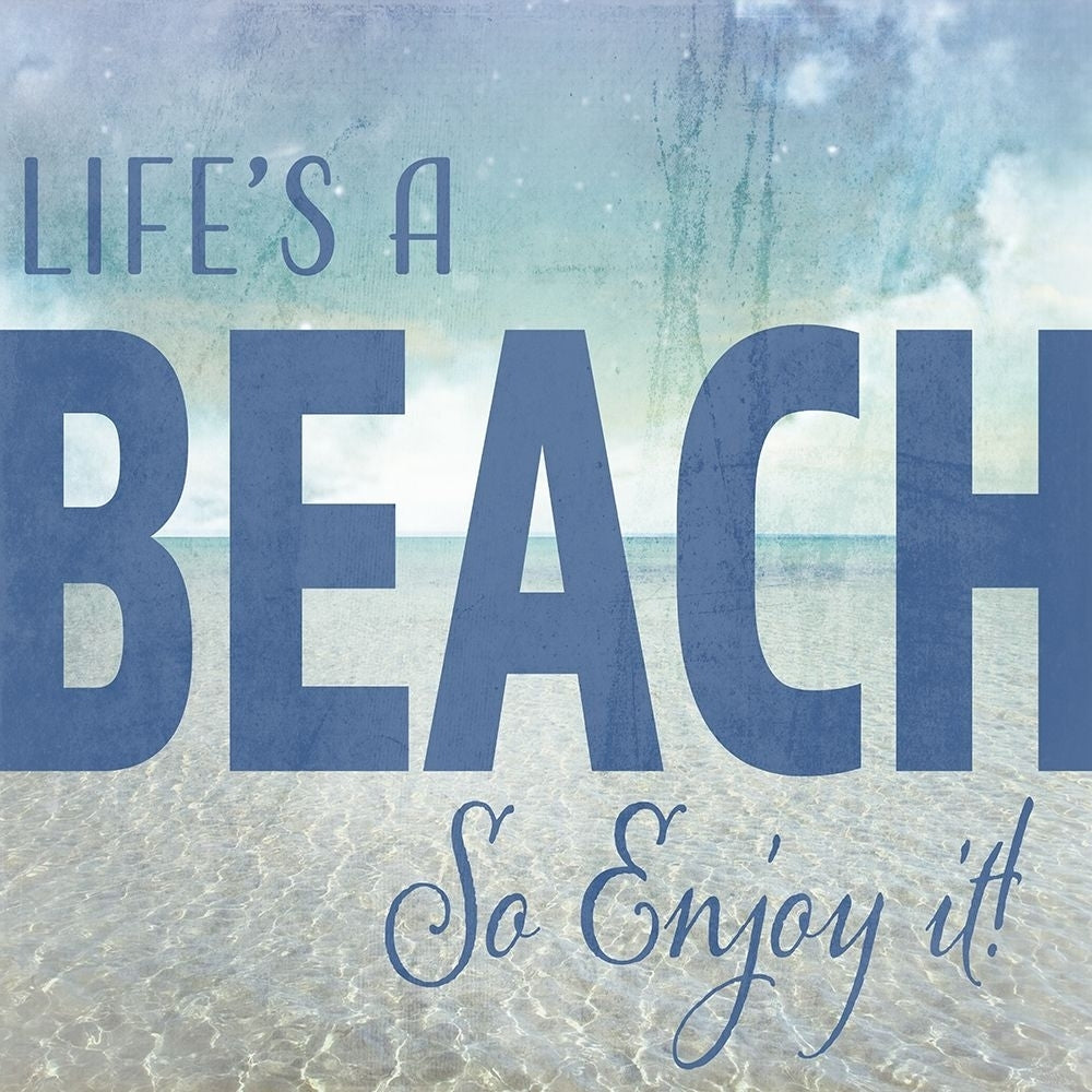 Signs_SeaLife_Typography_LifesABeach Poster Print - LightBoxJournal-VARPDXLIGBOX212160 Image 1