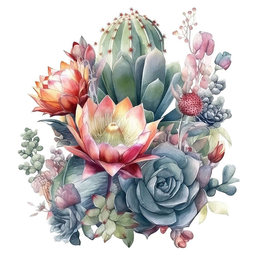 Succulent Bouquet 1 Poster Print - Design Studio LSR-VARPDXLSRDS0310 Image 1