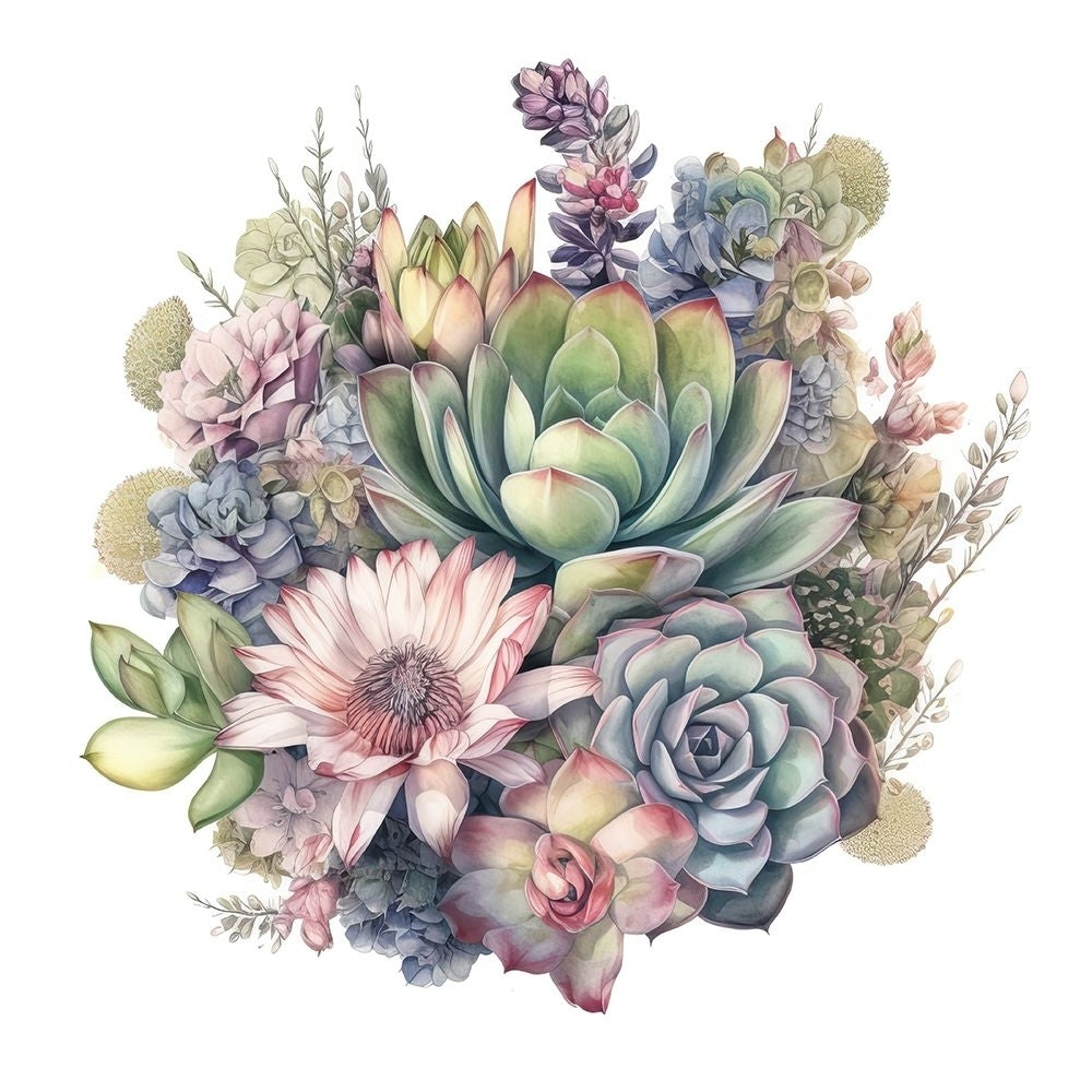 Succulent Bouquet 5 Poster Print - Design Studio LSR-VARPDXLSRDS0314 Image 1