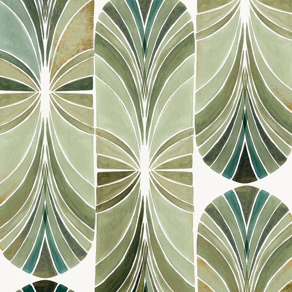 Palm Art Deco II Poster Print - K Lily-VARPDXLY047A Image 1