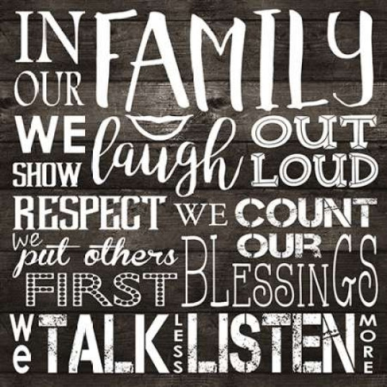 In Our Family On Wood Poster Print by Melody Hogan-VARPDXMHSQ228C Image 1