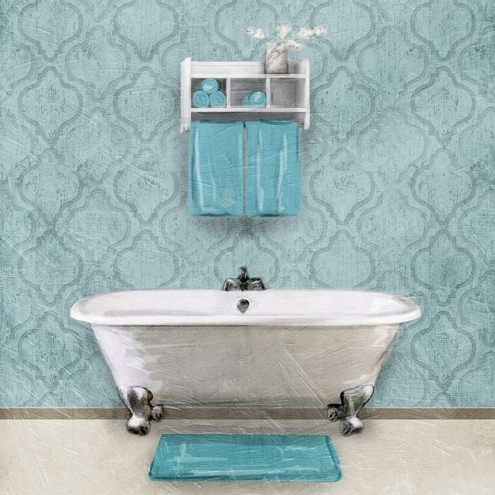 Teal Bath Vibes 1 Poster Print - Marcus Prime-VARPDXMPSQ1479A Image 1