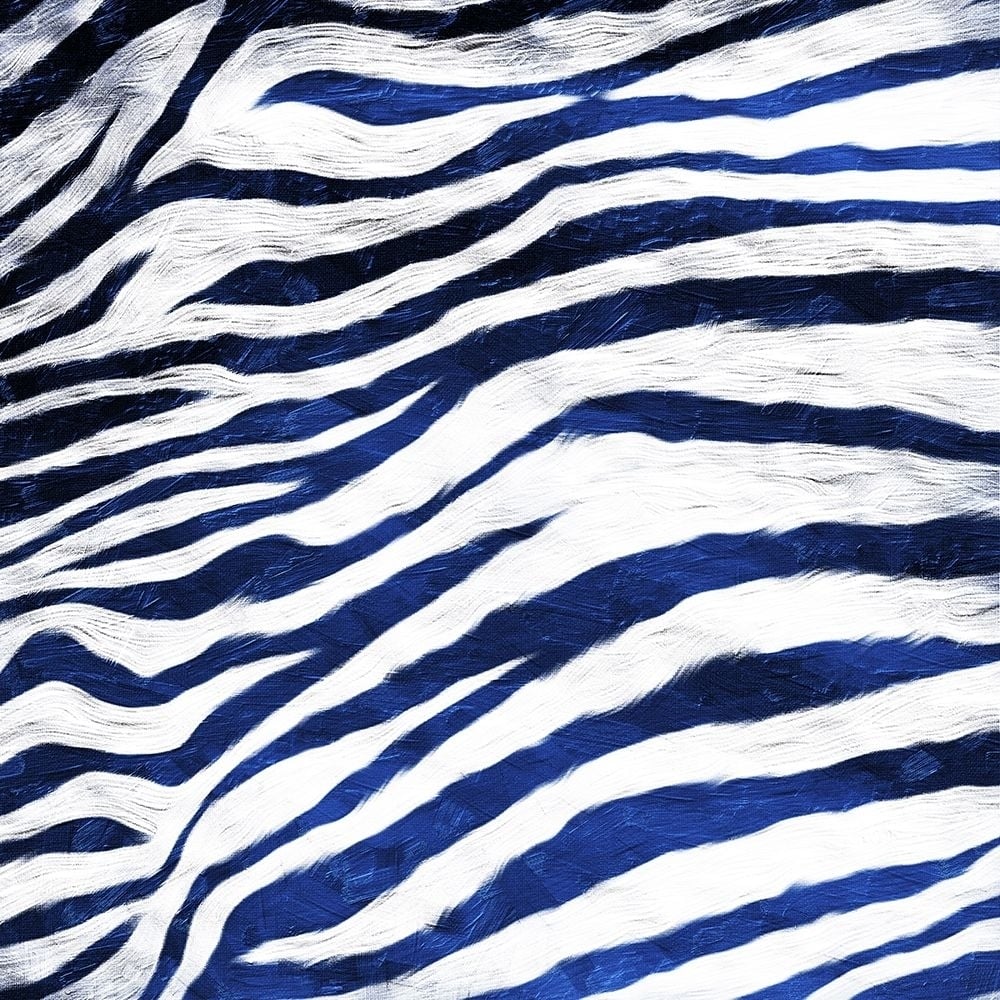 Indigo Zebra Poster Print by Milli Villa-VARPDXMVSQ123A Image 1