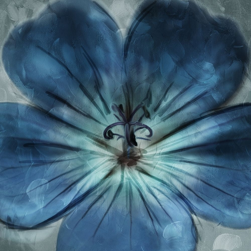 Uplifting Blue Flower Poster Print by Mlli Villa-VARPDXMVSQ293A Image 1