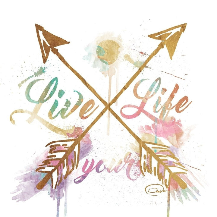 Live Your Life Gold Poster Print by OnRei OnRei-VARPDXONSQ110A2 Image 1