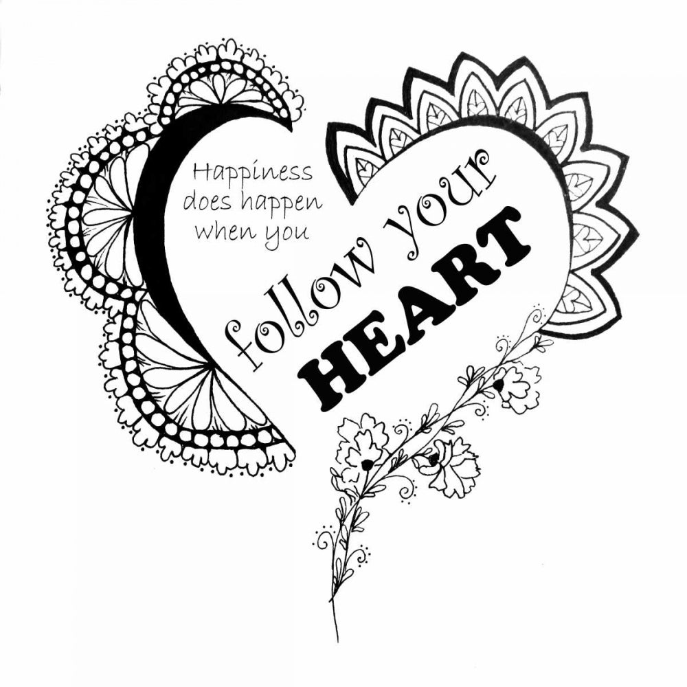 Follow Your Heart Poster Print by Debbie Pearson-VARPDXPDSQ001A Image 1