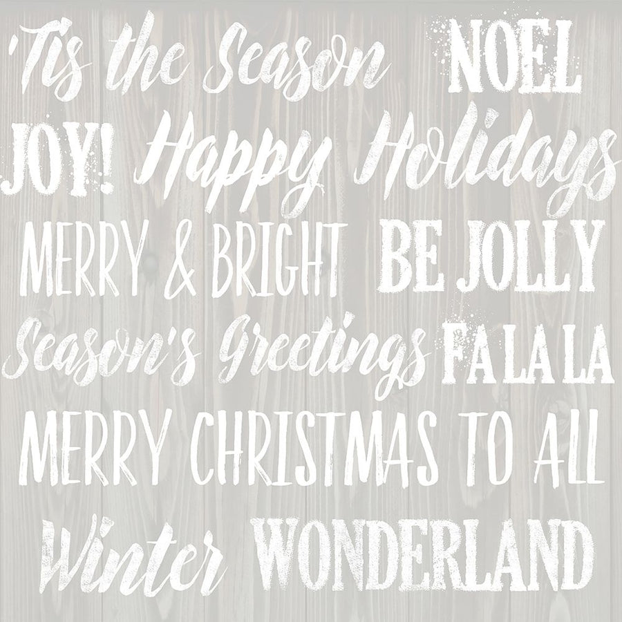 Holiday Words 1 V2 Poster Print - Bijoux And Lula-VARPDXQCASQ177A2 Image 1