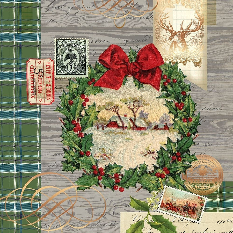 Holiday Wreath Poster Print - Bijoux And Lula-VARPDXQCASQ178E Image 1