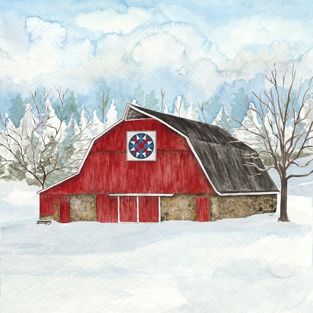 Winter Barn Quilt IV by Tara Reed-VARPDXRB15230TR Image 1