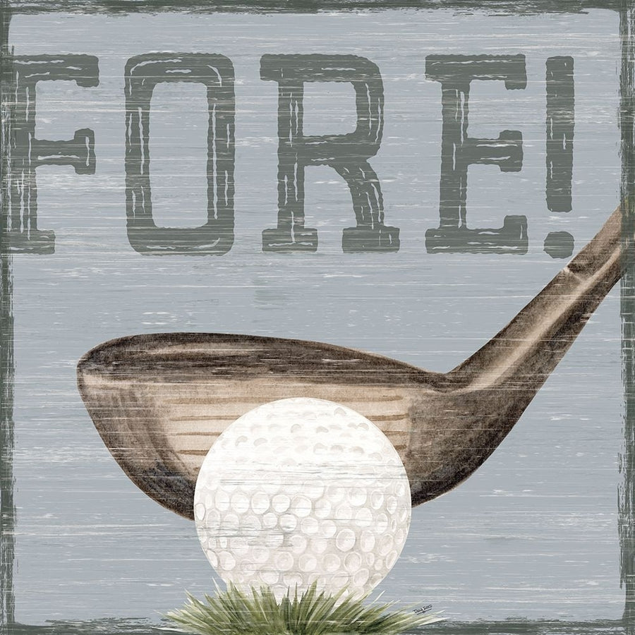 Golf Days neutral V-Fore! Poster Print - Tara Reed-VARPDXRB17266TR Image 1