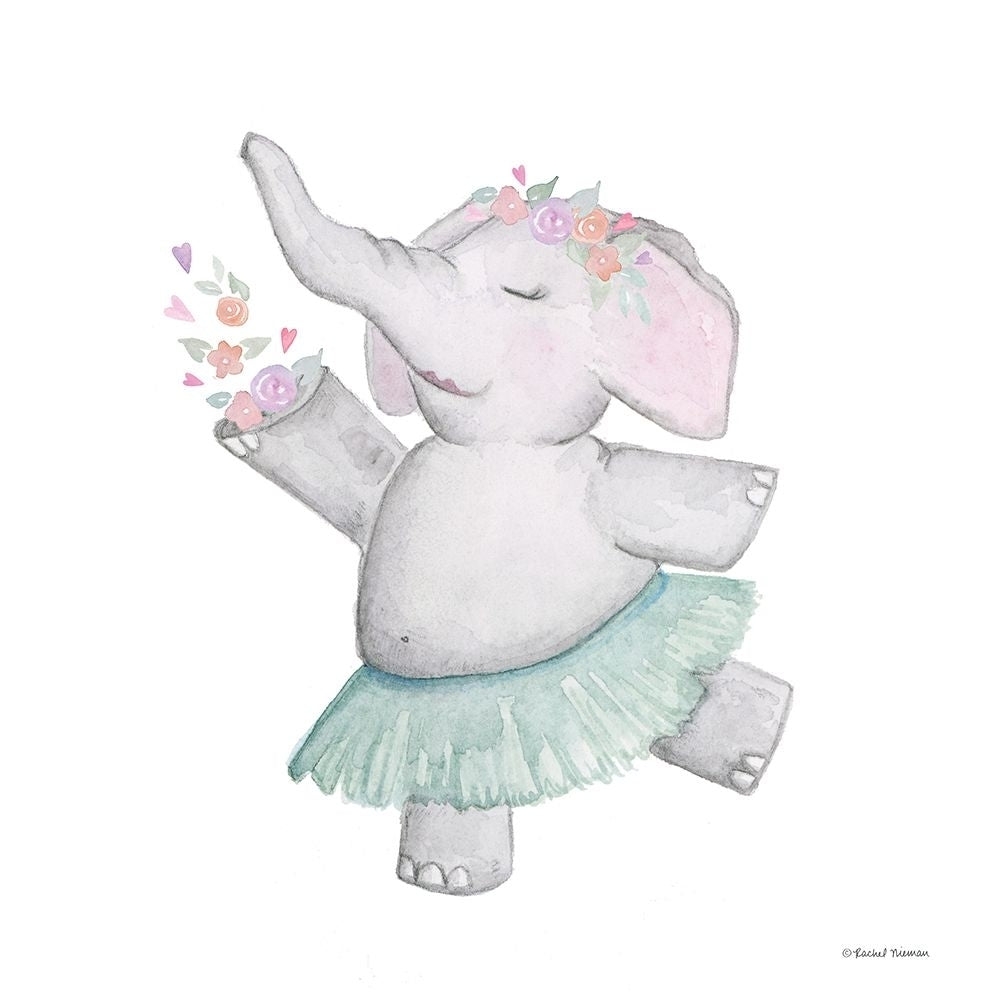 Elephant Ballerina Poster Print - Rachel Nieman-VARPDXRN434 Image 1