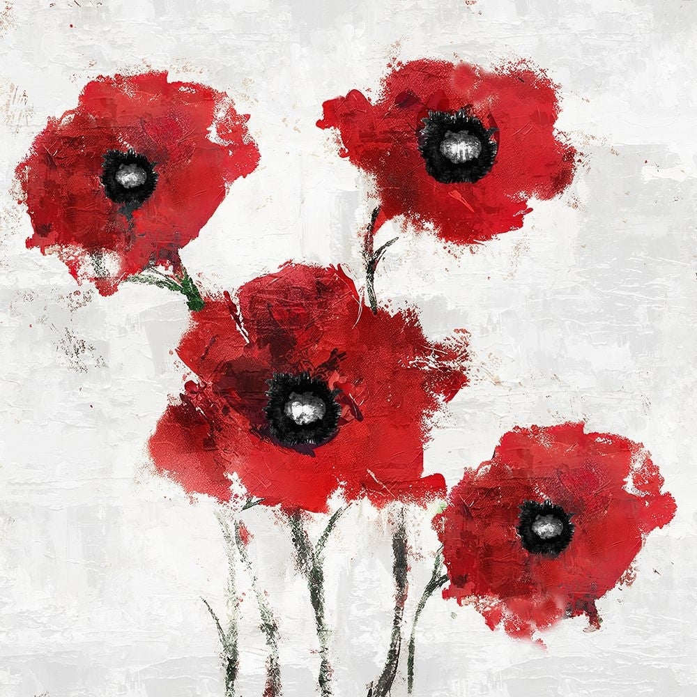 Poppies Impasto Poster Print - Sasha-VARPDXSASHA278908 Image 1