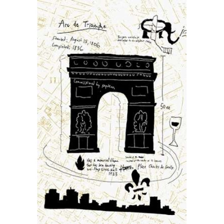 Paris Gold II Poster Print by Edward Selkirk -VARPDXSE201A Image 1