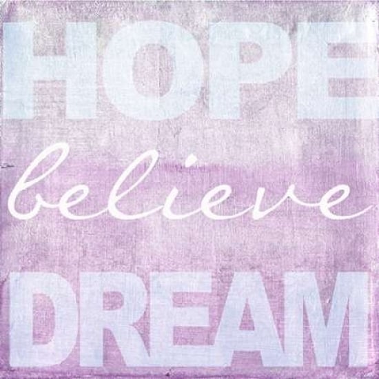 Hope Believe Dream Plum Poster Print by Taylor Greene-VARPDXTGSQ129B Image 2