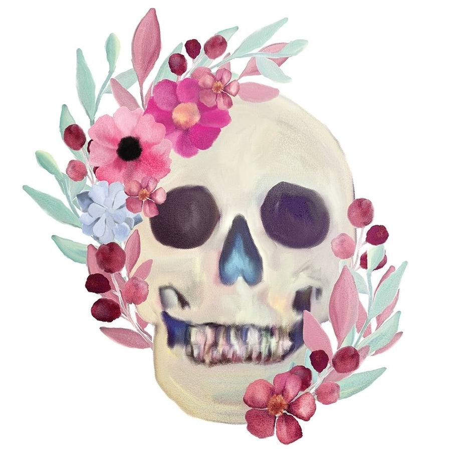 Spring Floral Skull Poster Print by Ann Bailey-VARPDXBASQ033B Image 1