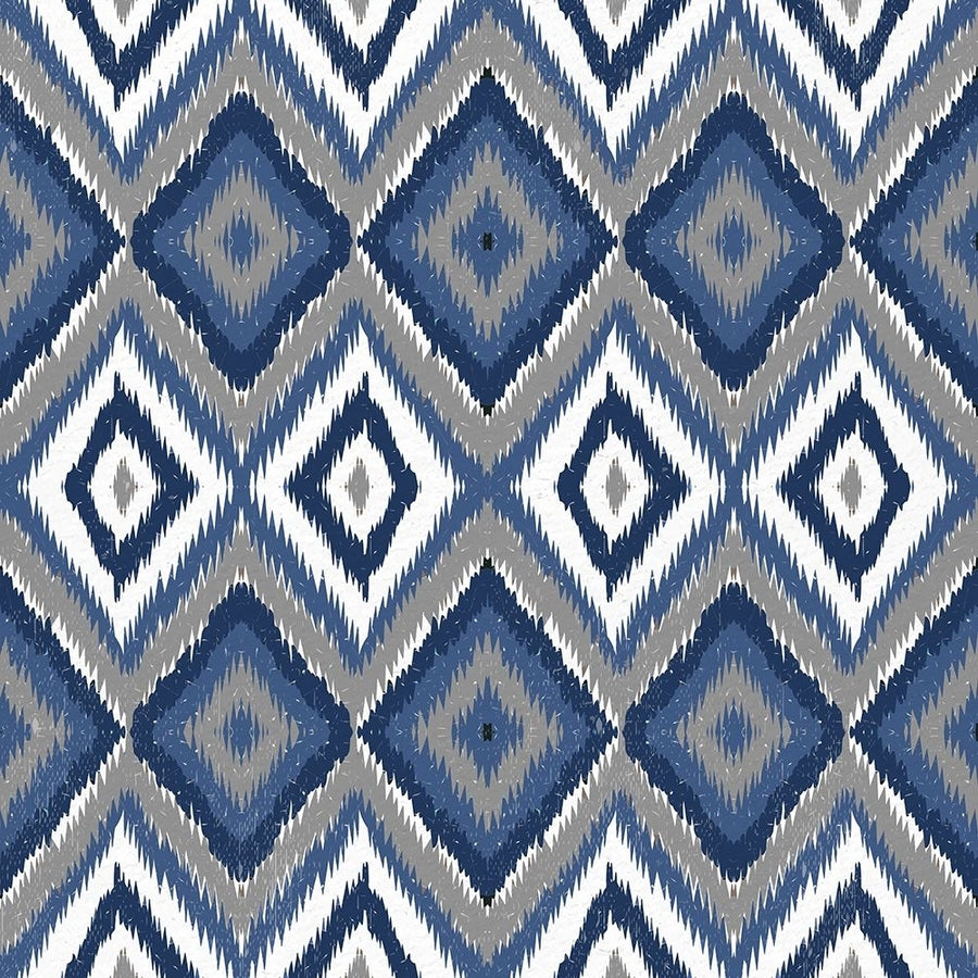 Ikat Blues Poster Print - Ann Bailey-VARPDXBASQ142A Image 1