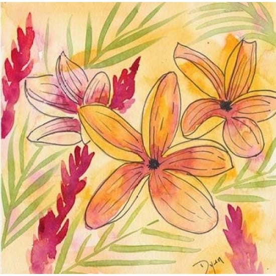 Sunset Plumeria II Poster Print by Beverly Dyer-VARPDXBDSQ059B Image 1