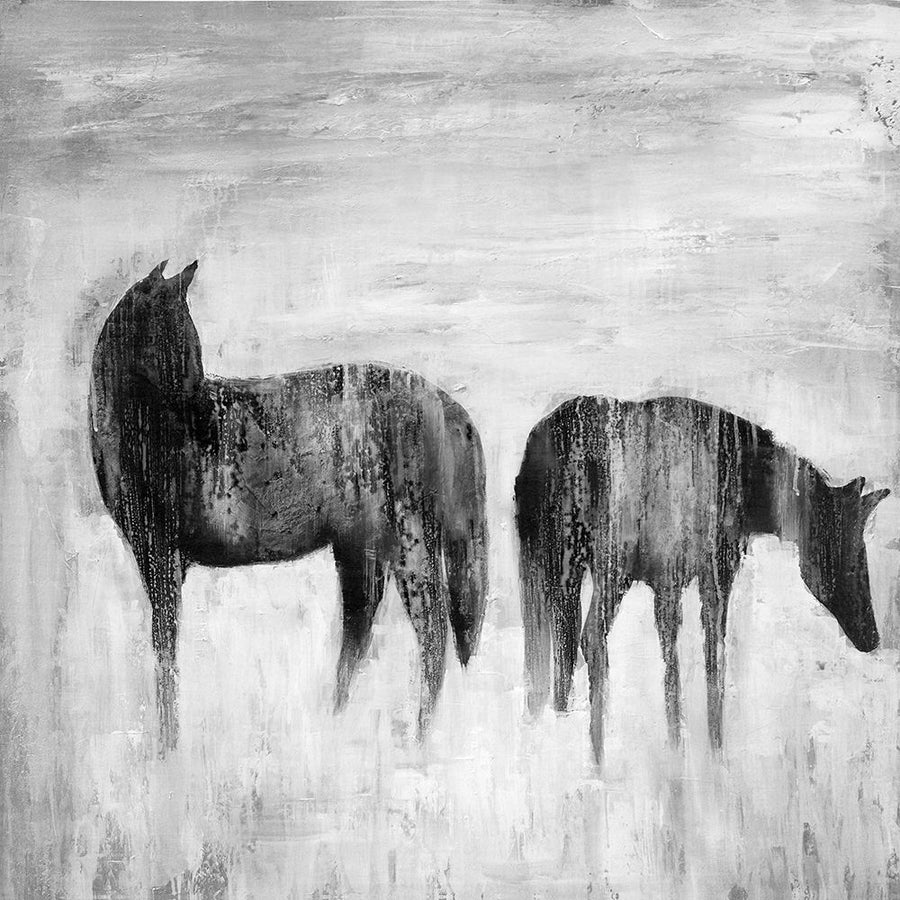 HORSES SILHOUETTES IN THE MIST Poster Print by Atelier B Art Studio Atelier B Art Studio-VARPDXBEGANI1 Image 1