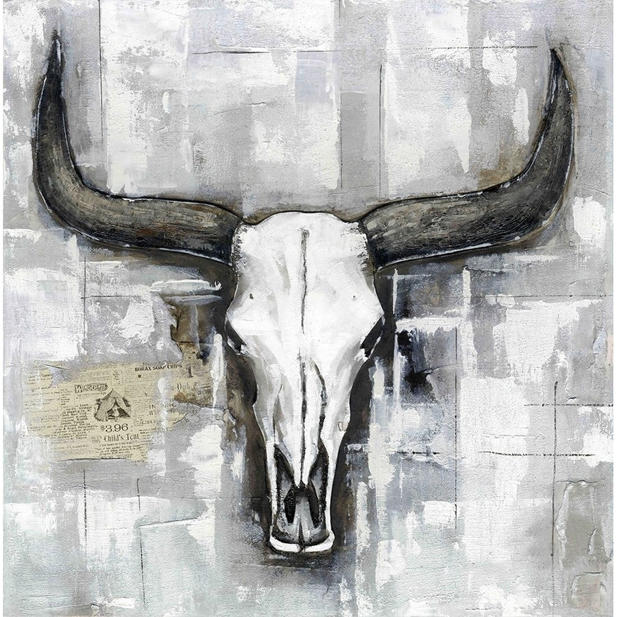 BULL SKULL ON AN INDUSTRIAL BACKGROUND Poster Print by Atelier B Art Studio Atelier B Art Studio-VARPDXBEGANI39 Image 1