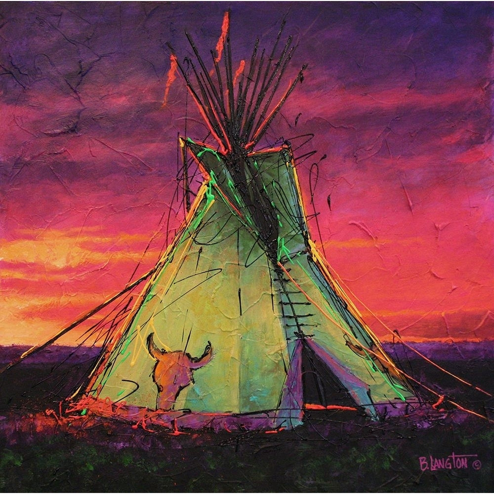 Sunset Tipi Poster Print - Bruce Langton-VARPDXBLANGT271742 Image 1