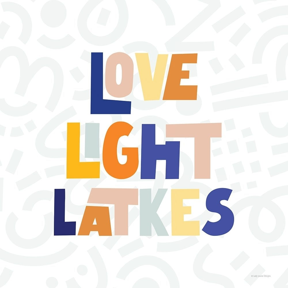 Love Light Latkes Poster Print - Louise Designs Lady-VARPDXBRO343 Image 1