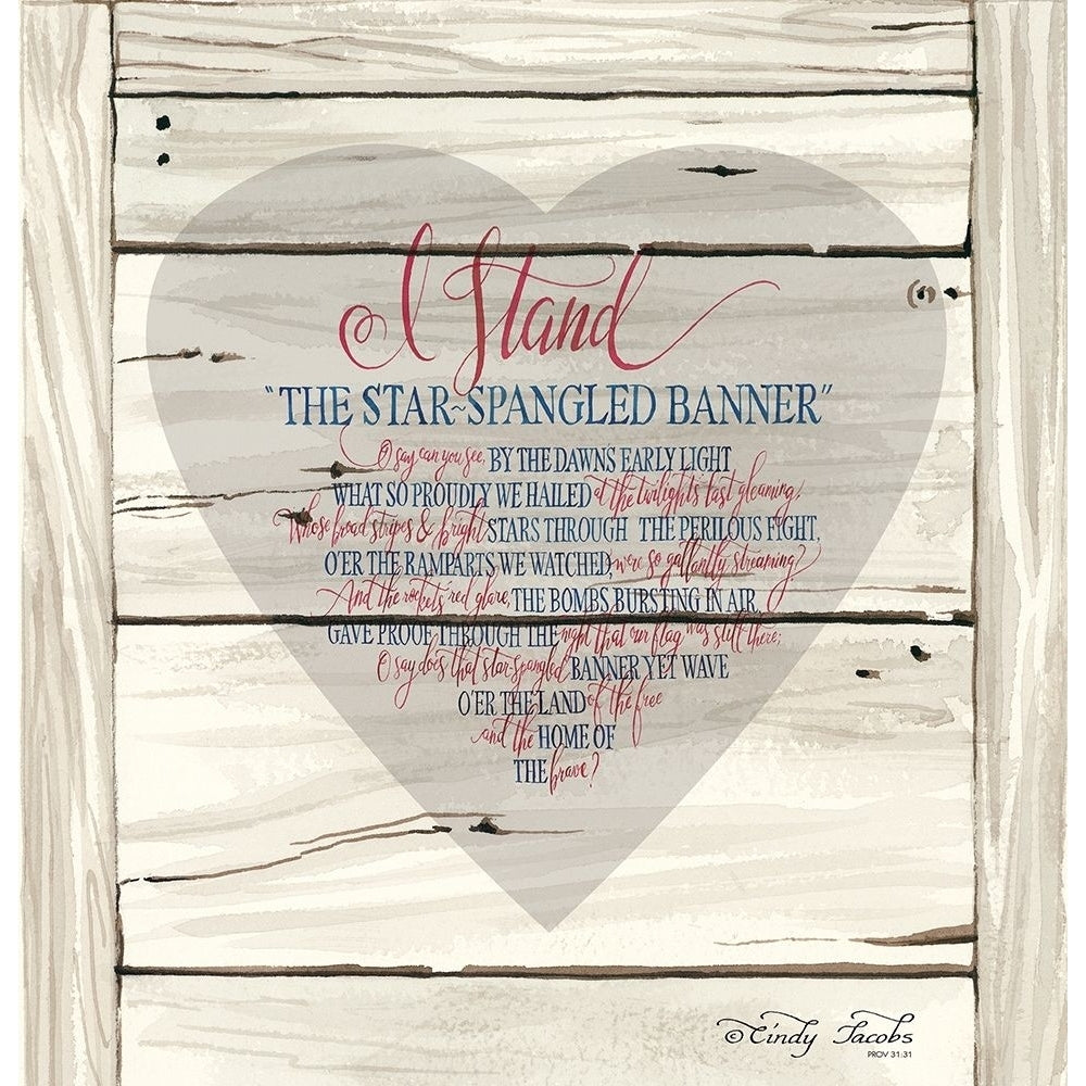 I Stand Heart Poster Print by Cindy Jacobs-VARPDXCIN874 Image 1