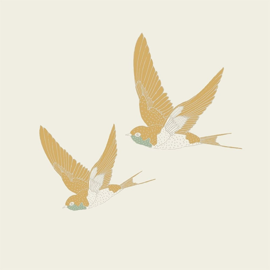 Golden Swallows Poster Print - Melody Designs Sweet-VARPDXCTSQ222A Image 1