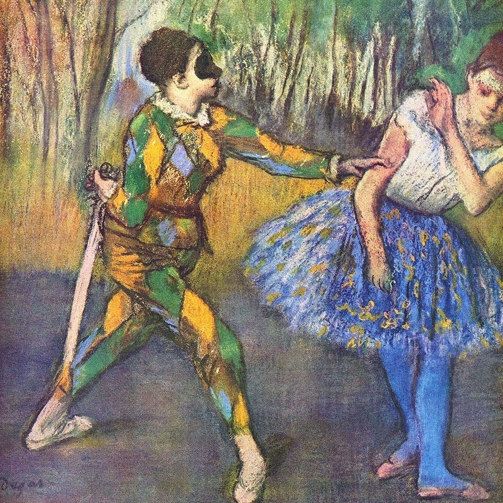 Harlequin and Colombine Poster Print by Edgar Degas-VARPDXD2001D Image 1