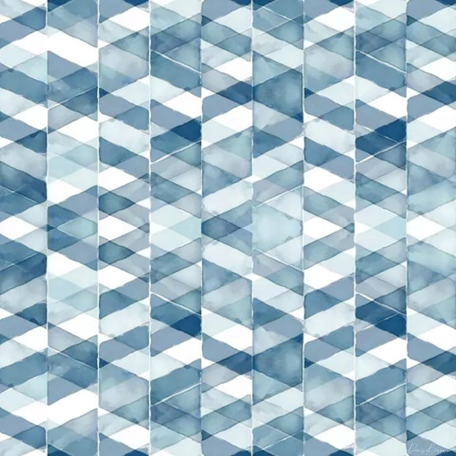 Blue Geometric 1 by Denise Brown-VARPDXDBSQ019A Image 1