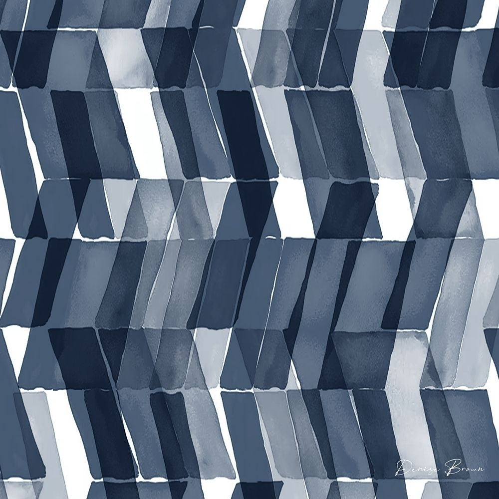 Blue Geometric 2 Pantone Flat by Denise Brown-VARPDXDBSQ026B Image 1