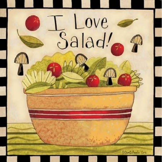 I love Salad Poster Print by Dan DiPaolo-VARPDXDDPSQ122 Image 1