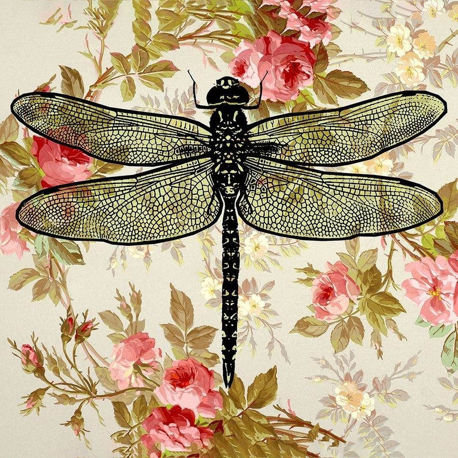 Dragonfly Wallpaper Square Poster Print - Dean Russo-VARPDXDEAEXL283614 Image 1