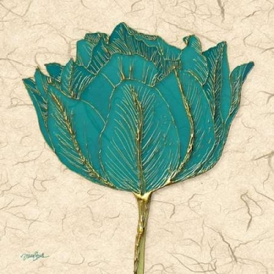 Teal Tulip Poster Print by Diane Stimson-VARPDXDSSQ208A2 Image 1