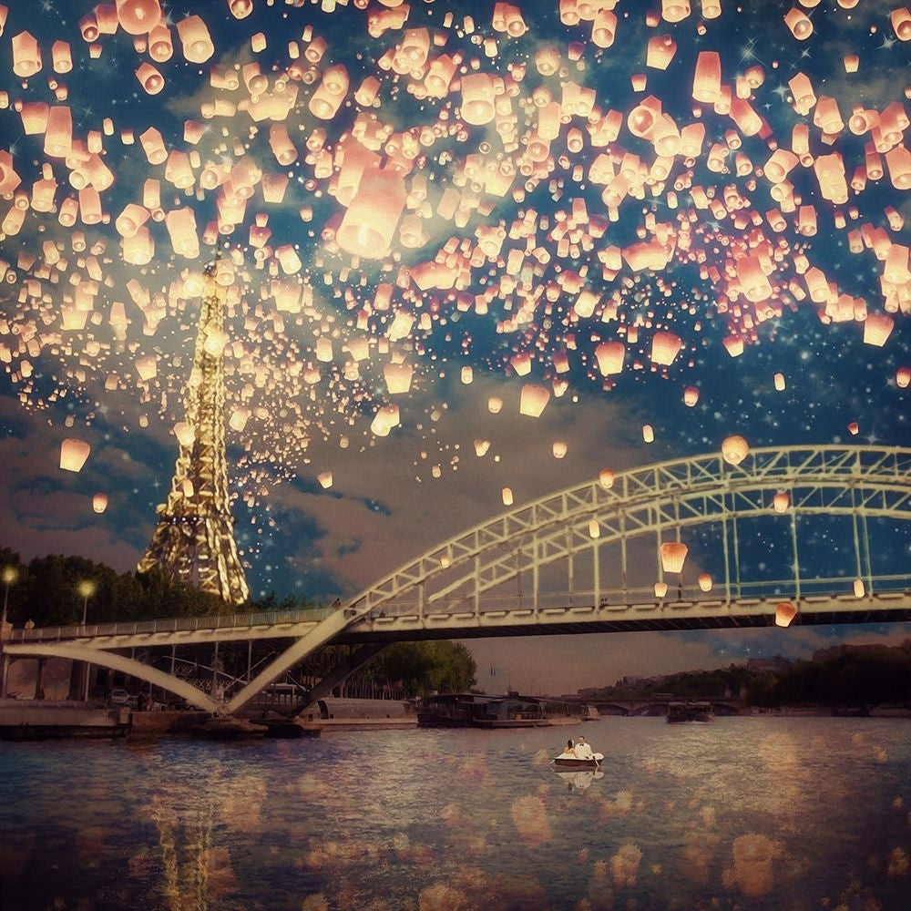 Love Wish Lanterns Over Paris by Paula Belle Flores-VARPDXF844D Image 1