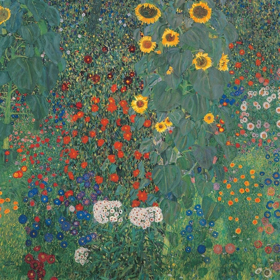 Garden with Sunflowers Poster Print - Gustav Klimt-VARPDXGK2100 Image 1